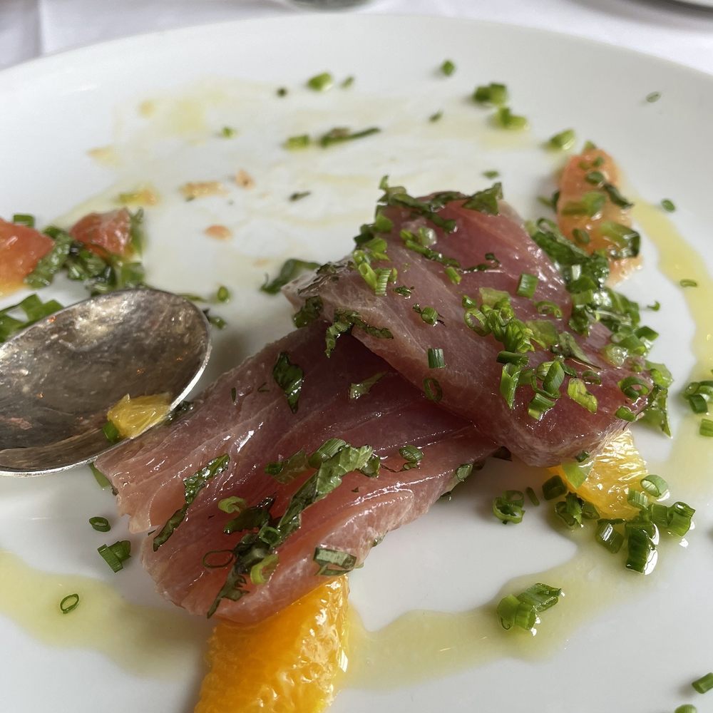 C & O Restaurant - Tuna crudo (half eaten bc we were hungry and I forgot to take a pic) - New American Near Me - Charlottesville, Virginia