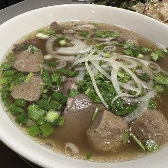 Roots Bistro - Wagyu brisket pho with meatball ($15.99 + $3) - Vietnamese Near Me - San Jose, California Roots Bistro - Wagyu brisket pho with meatball ($15.99 + $3) - Vietnamese Near Me - San Jose, California