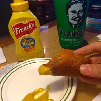 Flanigan's - Hialeah - Manager Darren told me to try my rib rolls with yellow mustard... Man I love trying new things . He was right ! So yummy . - Seafood Near Me - Hialeah, Florida Flanigan's - Hialeah - Manager Darren told me to try my rib rolls with yellow mustard... Man I love trying new things . He was right ! So yummy . - Seafood Near Me - Hialeah, Florida