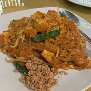 BKK Thai Kitchen - Pad Thai with tofu (so delicious and on the sweeter side)!! - Thai Near Me - Carlsbad, California