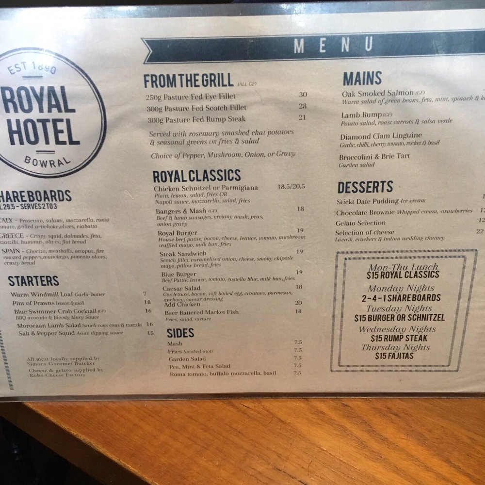 Royal Hotel - Let's pick something! - Bars Near Me - Bowral, NSW