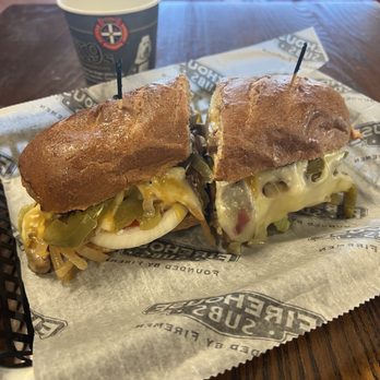Firehouse Subs - Medium veggie on wheat. - Fast Food Near Me - Titusville, Florida Firehouse Subs - Medium veggie on wheat. - Fast Food Near Me - Titusville, Florida