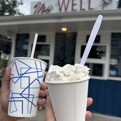 Well Drive-In - Small cookie dough frostbite and small chocolate malt