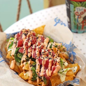 The Surfing Pig - Ahi Tuna Nachos at The Surfing Pig - Seafood Near Me - North Wildwood, New Jersey The Surfing Pig - Ahi Tuna Nachos at The Surfing Pig - Seafood Near Me - North Wildwood, New Jersey