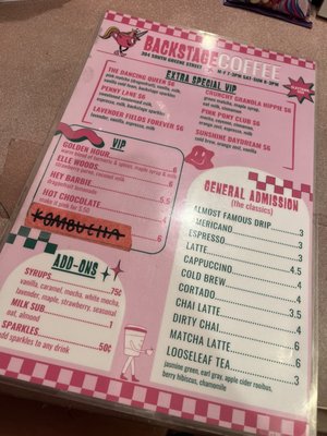 Menu photo 1 Backstage Coffee Greenville, NC