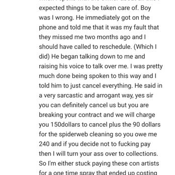 Bakersfield Pest Control - These pictures explain our ordeal with this company. Please everyone be very careful if you decide to start with them. - Pest Control Near Me - Bakersfield, California