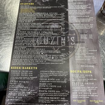 Cuzin's Pub and Grill - Menu - Pubs Near Me - Allentown, Pennsylvania Cuzin's Pub and Grill - Menu - Pubs Near Me - Allentown, Pennsylvania