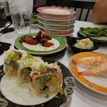 Yamato Sushi - Pay by plate color coded - Conveyor Belt Sushi Near Me - Omaha, Nebraska