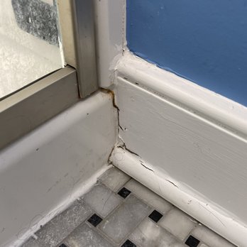 Wilton Construction Services - This water damage is on both sides of the shower stall. I can only imagine what's happening inside the walls. - General Contractors Near Me - Powhatan, Virginia