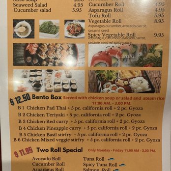 Thai La Moon - a menu for sushi - Thai Near Me - Edmond, Oklahoma Thai La Moon - a menu for sushi - Thai Near Me - Edmond, Oklahoma