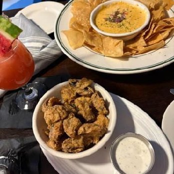 Taste Kitchen Bar - FRIED MUSHROOMS AND CHIPS & QUESO - Breakfast & Brunch Near Me - Houston, Texas