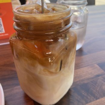 Cafe De Olla - My friend ordered an iced vanilla latte with oat milk! And both of our eyes rolled back it was so good!!! - American Near Me - Monrovia, California Cafe De Olla - My friend ordered an iced vanilla latte with oat milk! And both of our eyes rolled back it was so good!!! - American Near Me - Monrovia, California