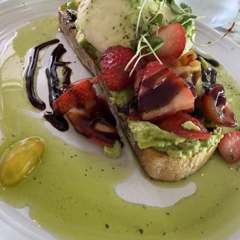 Lavender Cafe & Bistro - Burrata & Basil Toast - Cafes Near Me - Naples, Florida