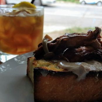 Dio Mio - Chicken liver mousse toast and a bourbon cocktail - Italian Near Me - Denver, Colorado Dio Mio - Chicken liver mousse toast and a bourbon cocktail - Italian Near Me - Denver, Colorado