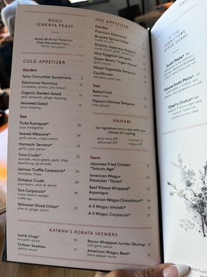 Menu photo 1 Sushi Roku Las Vegas, NV