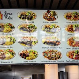House plates Menu