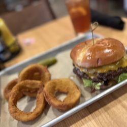 Burger Theory - BT Boss Burger - Double w/ onion rings