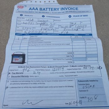 Northridge Service Inc - The invoice for battery service - Auto Repair Near Me - Chatsworth, California Northridge Service Inc - The invoice for battery service - Auto Repair Near Me - Chatsworth, California