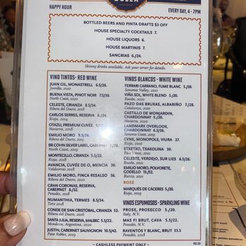Bulla Gastrobar - Wine menu - Spanish Near Me - Plano, Texas