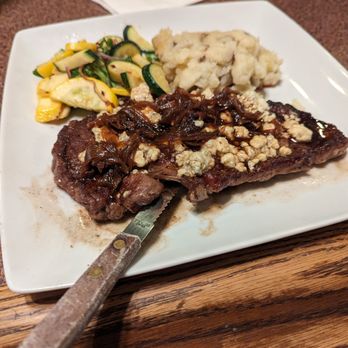 Jack Stack Barbecue - Freight House - Ribeye steak with Blue cheese cruuuuuumble! Maaaaagnificent - Barbeque Near Me - Kansas City, Missouri Jack Stack Barbecue - Freight House - Ribeye steak with Blue cheese cruuuuuumble! Maaaaagnificent - Barbeque Near Me - Kansas City, Missouri