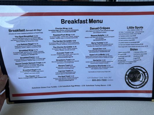 Menu photo 2 The Spot Cambria, CA