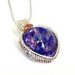 Asteria - Wire Wrapped Resin Pendant
