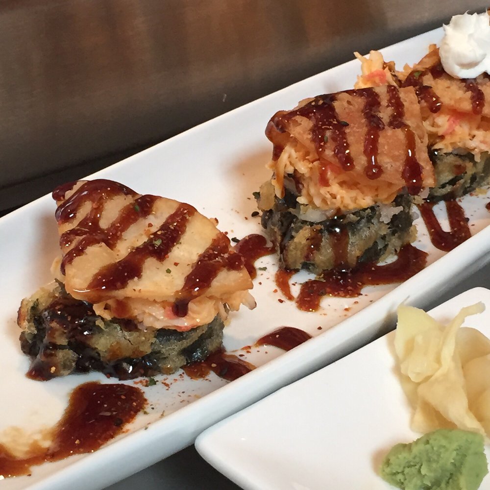 Yokozuna - Not the best picture of their Hot Mess sushi roll but it was delicious! - Japanese Near Me - Tulsa, Oklahoma Yokozuna - Not the best picture of their Hot Mess sushi roll but it was delicious! - Japanese Near Me - Tulsa, Oklahoma