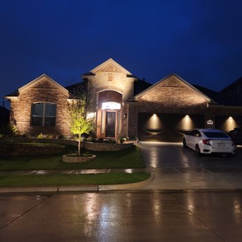 Higher Ground Lawn Care & Lighting - a home at night - Landscaping Near Me - Dallas, Texas Higher Ground Lawn Care & Lighting - a home at night - Landscaping Near Me - Dallas, Texas