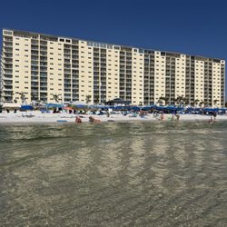 Regency Towers Condos - Massive 14 story Regency Towers from Gulf