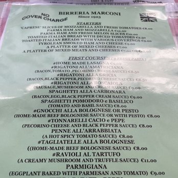 Birreria Marconi - Menu - Pubs Near Me - Rome, RM Birreria Marconi - Menu - Pubs Near Me - Rome, RM