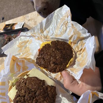 Culver's - Literally half a patty?! It's literally ripped in half. The small one is also cold and stale and the regular sized one is hot and steamy - Burgers Near Me - Kenosha, Wisconsin Culver's - Literally half a patty?! It's literally ripped in half. The small one is also cold and stale and the regular sized one is hot and steamy - Burgers Near Me - Kenosha, Wisconsin