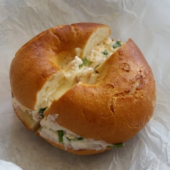 Bagel Pub - Yummy!  Look at all that scallion lox cream cheese! - Cafes Near Me - Brooklyn, New York