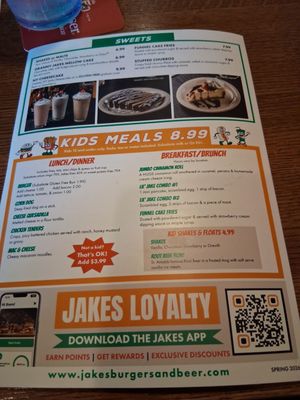 Menu photo 3 Jakes Burgers and Beer Grapevine, TX