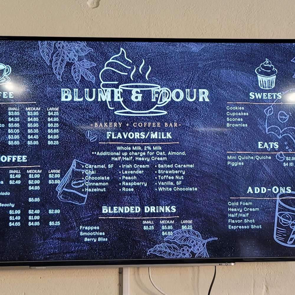 Blume & Flour - Menu - Coffee & Tea Near Me - Victoria, Texas Blume & Flour - Menu - Coffee & Tea Near Me - Victoria, Texas
