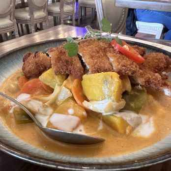 One House Bistro - Pumpkin Curry with fried chicken - Asian Fusion Near Me - San Ramon, California One House Bistro - Pumpkin Curry with fried chicken - Asian Fusion Near Me - San Ramon, California