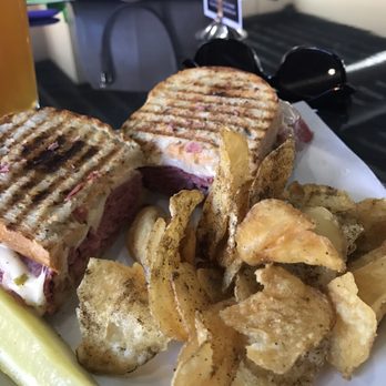 Power City Eatery - PCE Reuben with fresh potato chips and Big Ditch Low Bridge Ale. Absolutely spectacular! - Coffee & Tea Near Me - Niagara Falls, New York Power City Eatery - PCE Reuben with fresh potato chips and Big Ditch Low Bridge Ale. Absolutely spectacular! - Coffee & Tea Near Me - Niagara Falls, New York