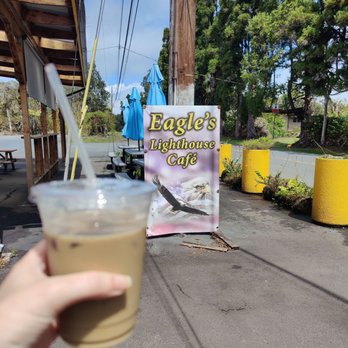 Eagles Lighthouse Cafe - iced coffee - Sandwiches Near Me - Volcano, Hawaii Eagles Lighthouse Cafe - iced coffee - Sandwiches Near Me - Volcano, Hawaii