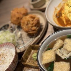 Domoto Katsu And Roll - miso soup, cheese katsu balls