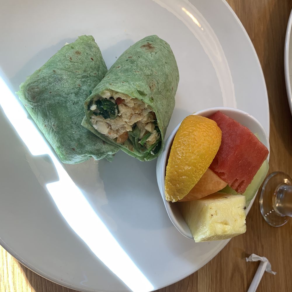Broken Yolk Cafe - Wellness Wrap with fruit - American Near Me - Phoenix, Arizona Broken Yolk Cafe - Wellness Wrap with fruit - American Near Me - Phoenix, Arizona