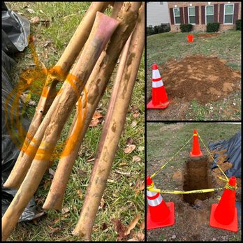 Brian B. Quick Plumbing - The excavation and pipe pull - Plumbing Near Me - Beltsville, Maryland