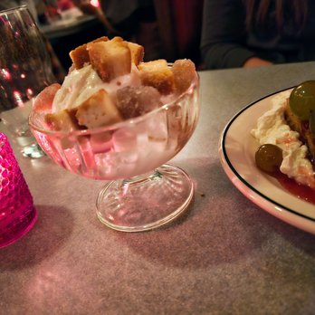 Superiority Burger - Pear Cheesecake Sundae. $16. Decent, but the labne (or rather labneh) gelato was excellent - Vegetarian Near Me - New York, New York Superiority Burger - Pear Cheesecake Sundae. $16. Decent, but the labne (or rather labneh) gelato was excellent - Vegetarian Near Me - New York, New York