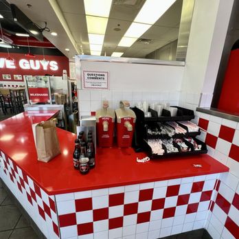 Five Guys - Condiments - Burgers Near Me - Rancho Cucamonga, California