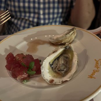 Restaurant at Sunset Beach - Oysters with Tuna Tartare app - Seafood Near Me - Shelter Island, New York Restaurant at Sunset Beach - Oysters with Tuna Tartare app - Seafood Near Me - Shelter Island, New York