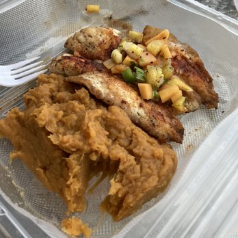 Juno Beach Fish House - Fresh Caught Blackened Yellowtail Snapper with sweet potatoes - Seafood Near Me - Juno Beach, Florida Juno Beach Fish House - Fresh Caught Blackened Yellowtail Snapper with sweet potatoes - Seafood Near Me - Juno Beach, Florida