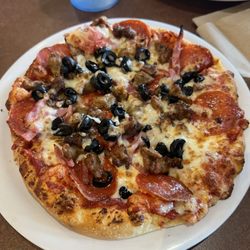 Meat Pizza with olives