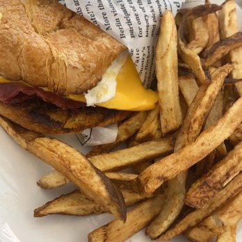 Cornerstone Cafe - Croissant Sandwich: egg, bacon, and cheese - Breakfast & Brunch Near Me - Gainesville, Texas