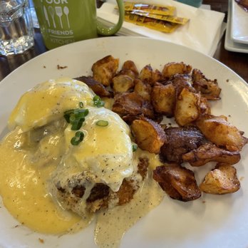Four Friends Kitchen - Crab and Fried Green Tomato Benedict - Southern Near Me - Denver, Colorado