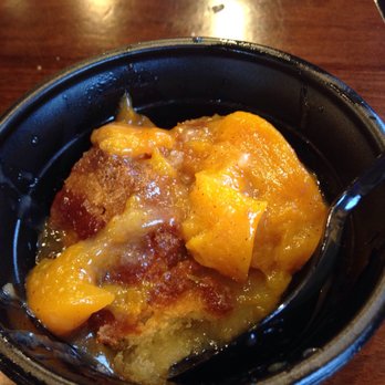 Mission BBQ - This warm sample of peach cobbler was - Southern Near Me - Charlottesville, Virginia Mission BBQ - This warm sample of peach cobbler was - Southern Near Me - Charlottesville, Virginia