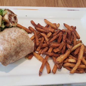 Pur & Simple - Chicken cesar wrap with french fries - Breakfast & Brunch Near Me - Mississauga, Ontario Pur & Simple - Chicken cesar wrap with french fries - Breakfast & Brunch Near Me - Mississauga, Ontario