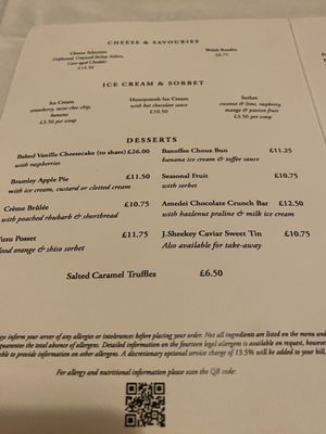 Menu photo 3 J Sheekey London, XGL Menu photo 3 J Sheekey London, XGL